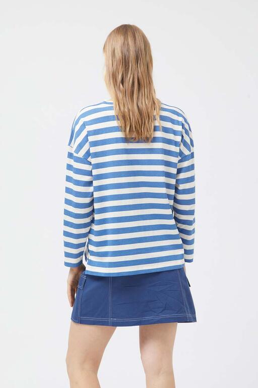 Camiseta Manga Larga Rayas Azules