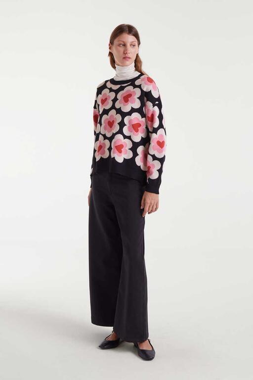 Jersey de punto jacquard con estampado SweetHeart