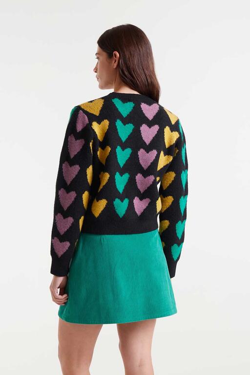 Jersey punto jacquard estampado cupido lines