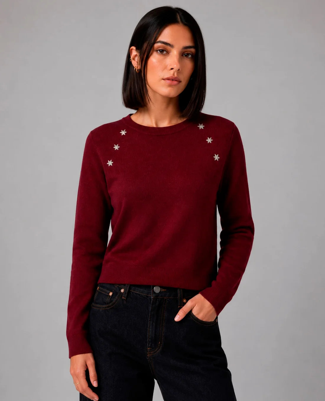 Jersey burdeos con estrellas Dolores Promesas