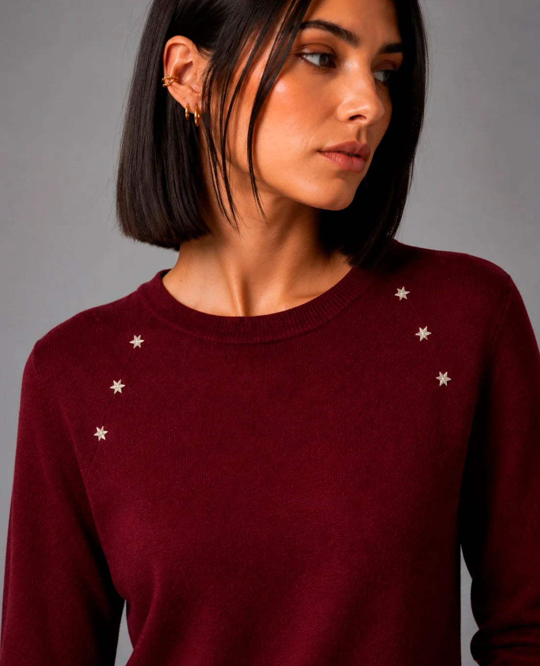 Jersey burdeos con estrellas Dolores Promesas