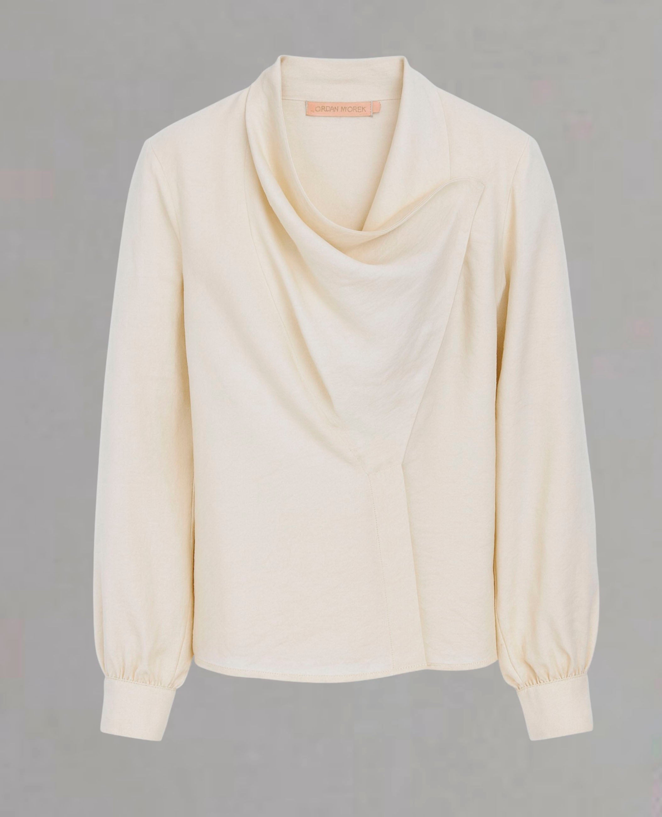 Blusa cruda con cuello drapeado Dolores Promesas