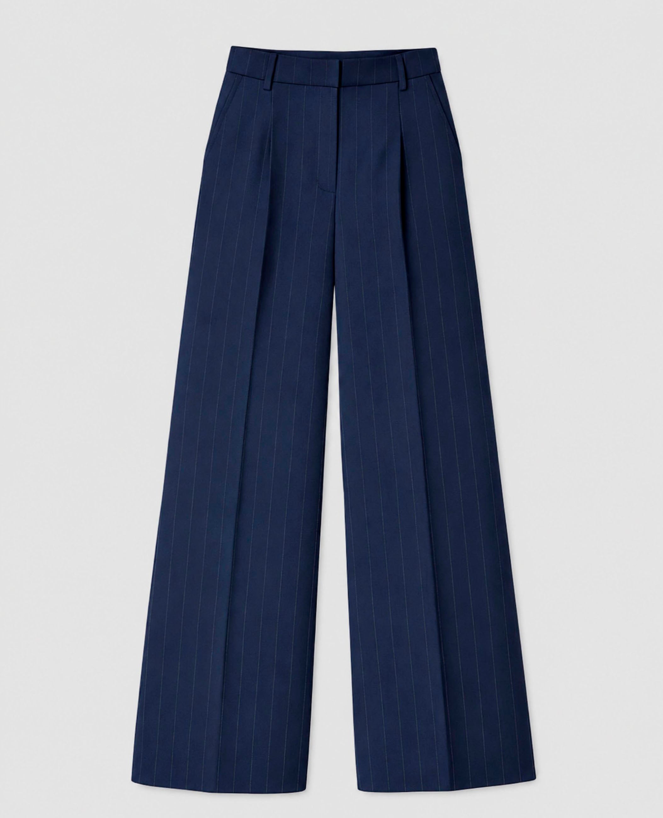 Pantalón de mujer de rayas con pinzas