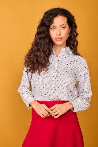 Camisa Nieve Rayas Azul