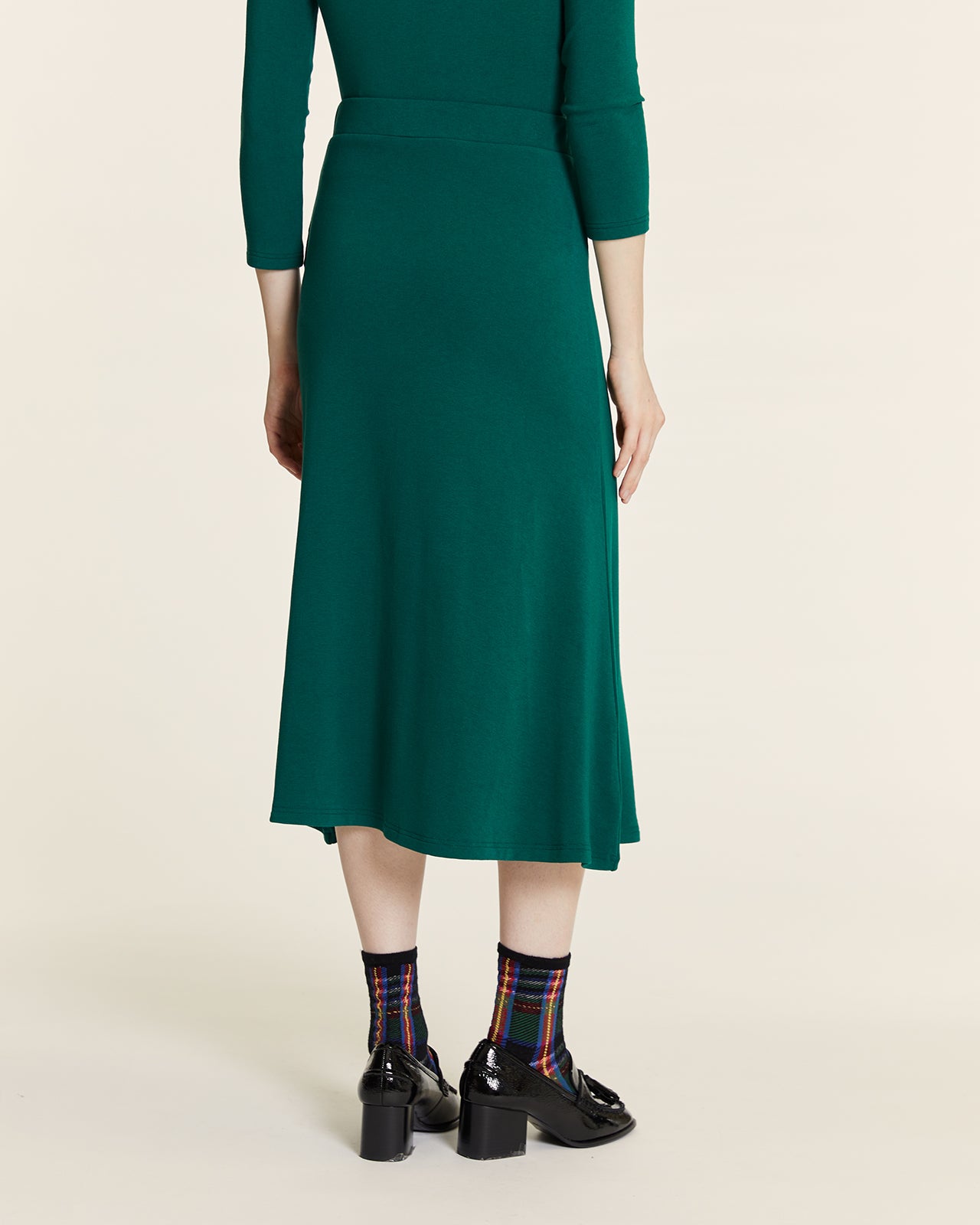 Falda Midi Evasé Verde – Pepa Loves