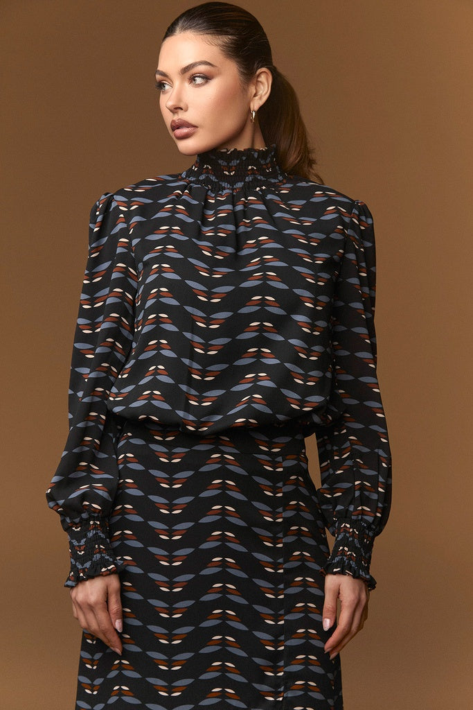 CHARLES TOP | Blusa estampada de Minueto