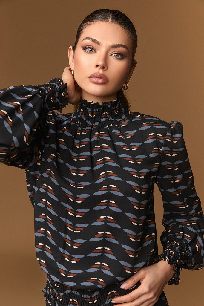 CHARLES TOP | Blusa estampada de Minueto