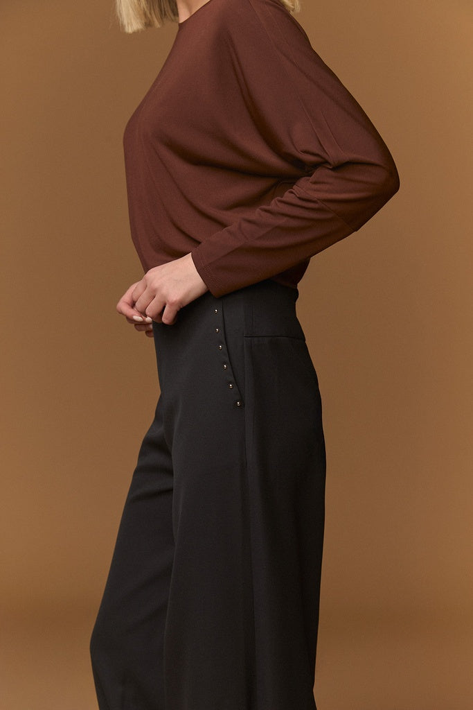 CITY TROUSERS | Pantalón bombacho negro de Minueto