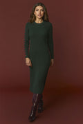 EVANGELICAL DRESS | Vestido midi de punto verde de Minueto