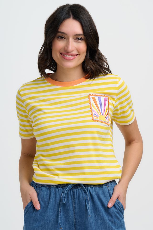 CAMISETA AMARILLO ARCOIRIS