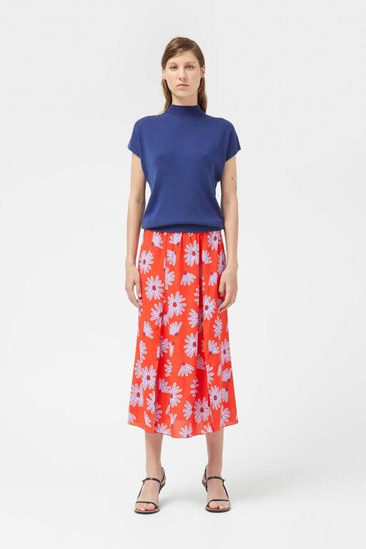 Falda Midi Flores