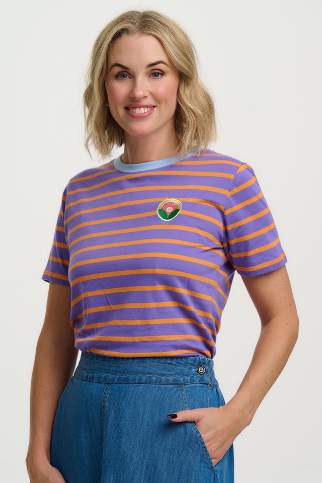 CAMISETA MAGGIE MALVA NARANJA