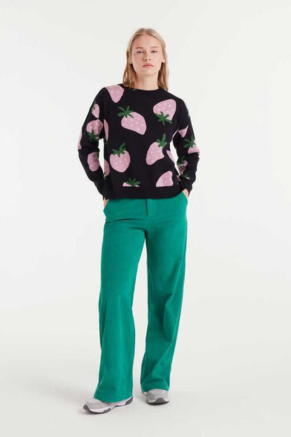 Jersey de punto jacquard con estampado Morango