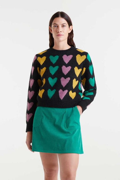 Jersey punto jacquard estampado cupido lines
