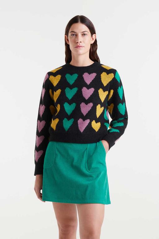 Jersey punto jacquard estampado cupido lines