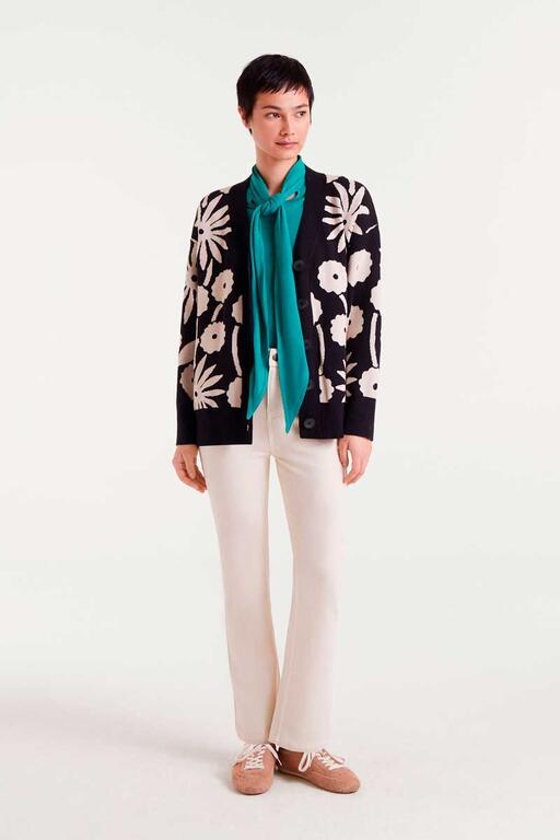 Chaqueta jacquard con estampado Tofu