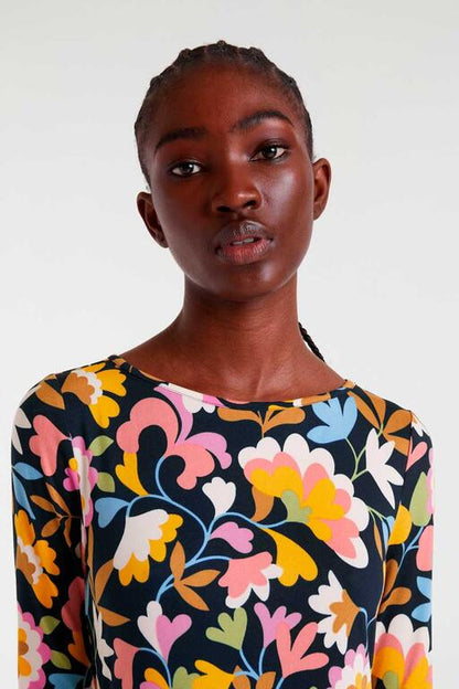 Vestido midi de punto estampado Baboushka