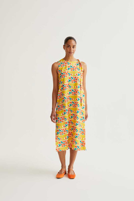 Vestido midi con estampado Citrus