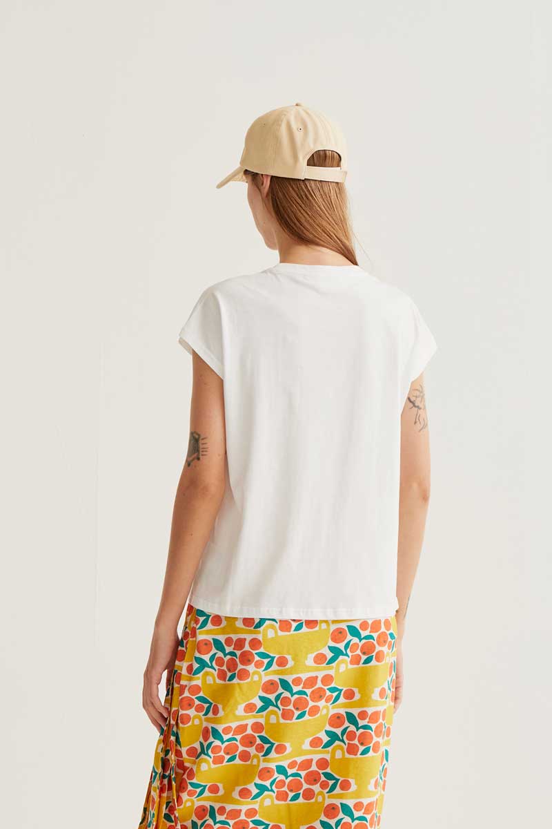 Camiseta básica 100% algodón blanco