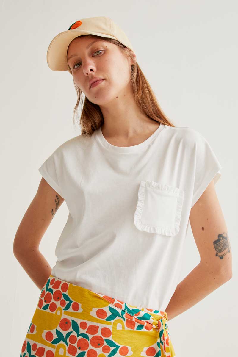 Camiseta básica 100% algodón blanco