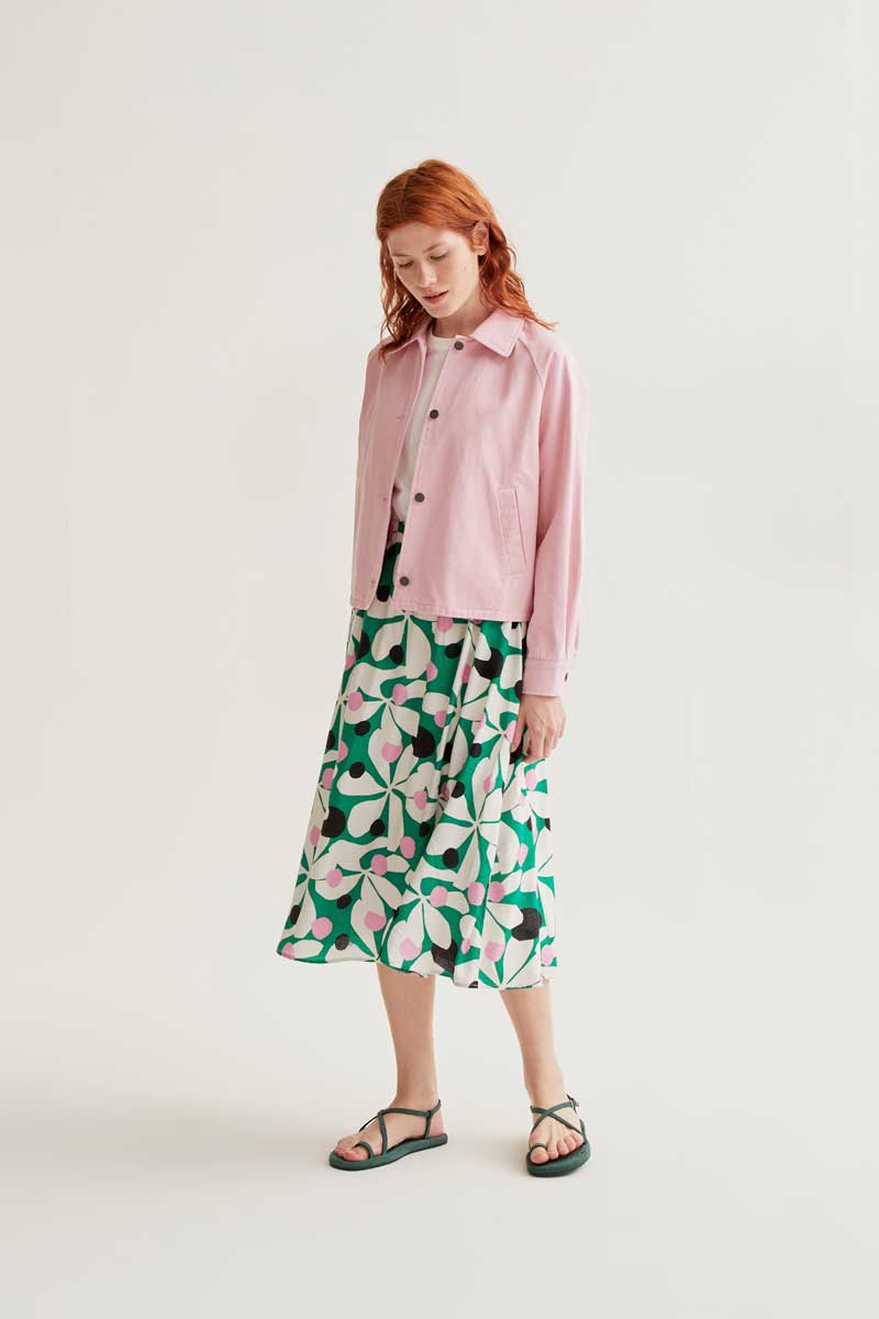 Falda midi con estampado Hosta | Compañía Fantástica