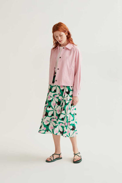 Falda midi con estampado Hosta | Compañía Fantástica