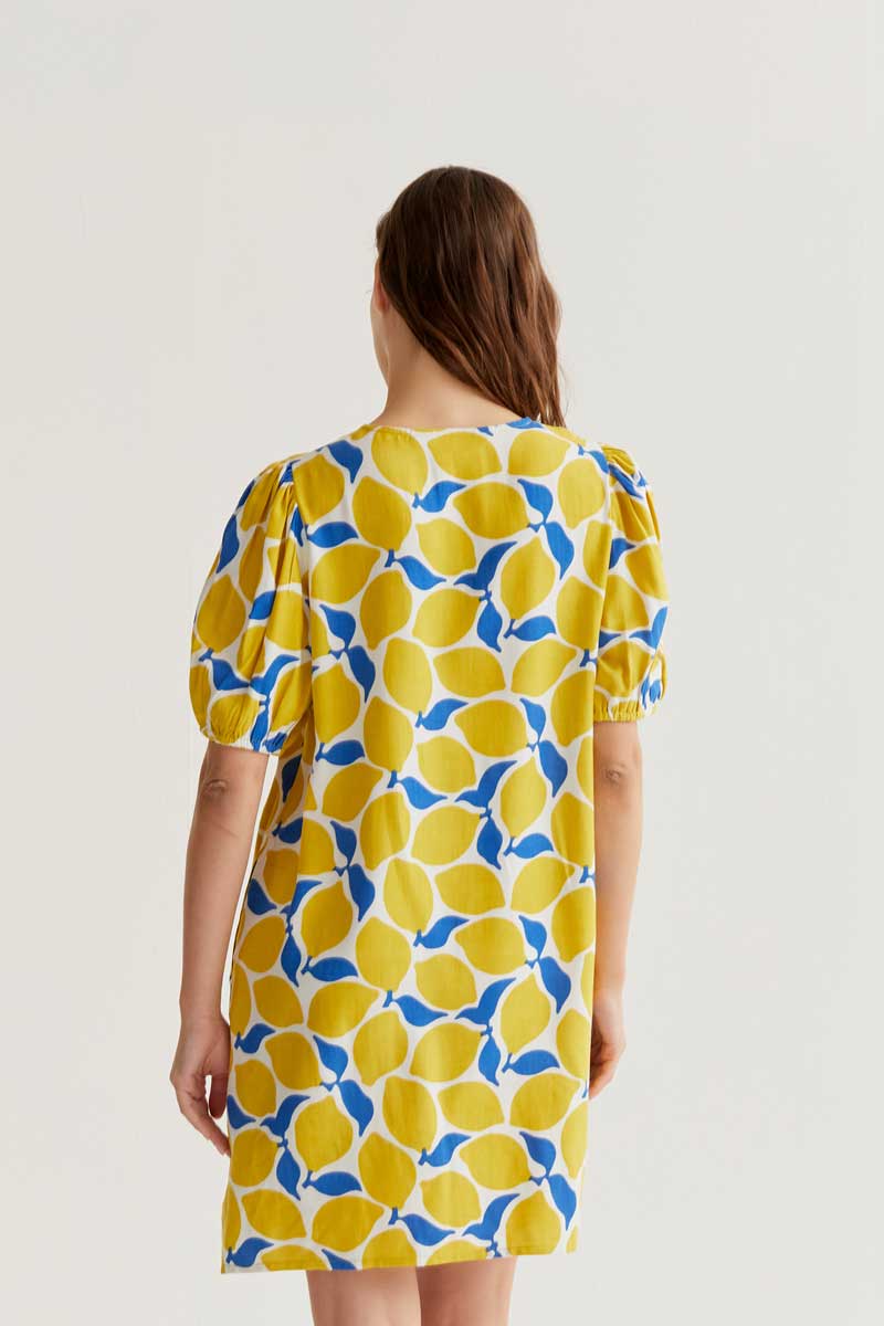 Vestido corto con estampado Limoncello