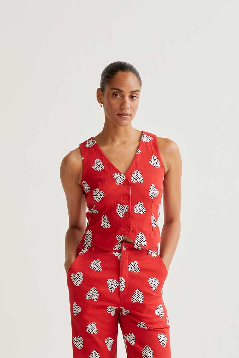 Chaleco con estampado Harmony Red