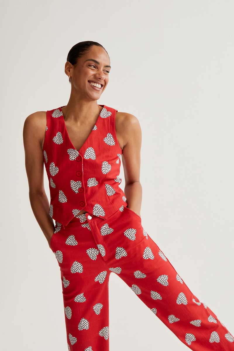 Chaleco con estampado Harmony Red
