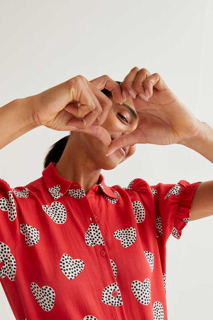 Camisa con estampado Harmony Red