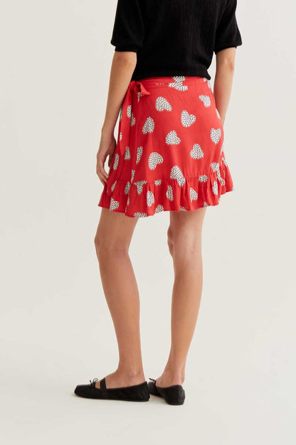 Falda corta con estampado Harmony Red