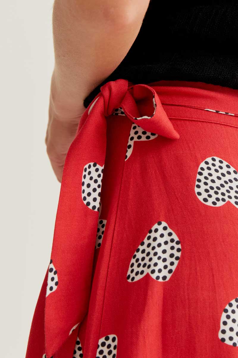 Falda corta con estampado Harmony Red