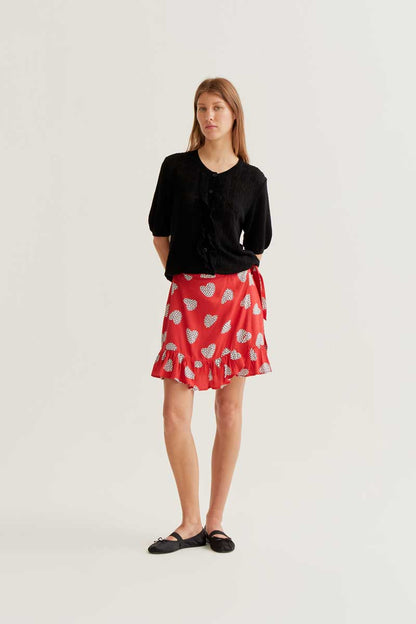 Falda corta con estampado Harmony Red