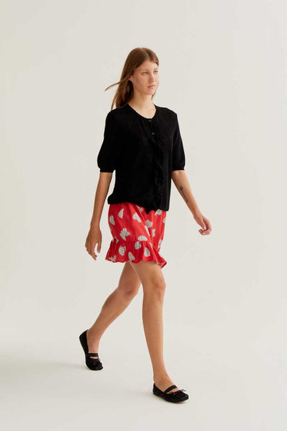 Falda corta con estampado Harmony Red