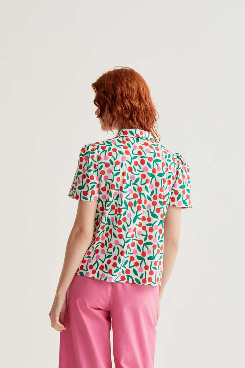Camisa con estampado Guinda