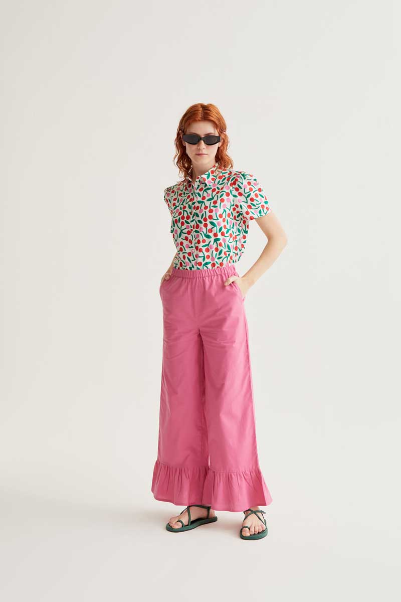 Camisa con estampado Guinda