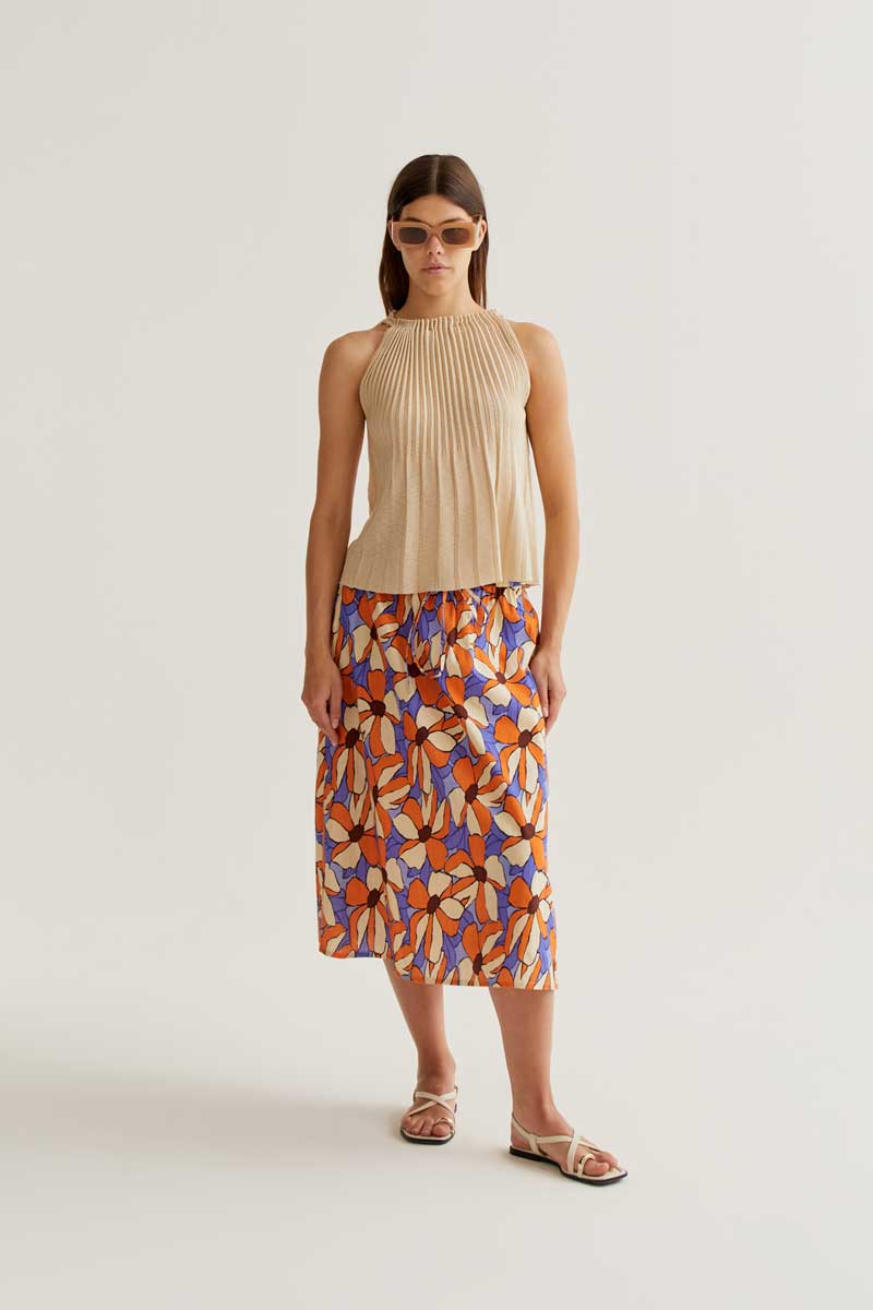 Falda midi con estampado Marigold