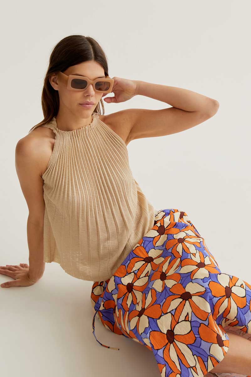 Falda midi con estampado Marigold