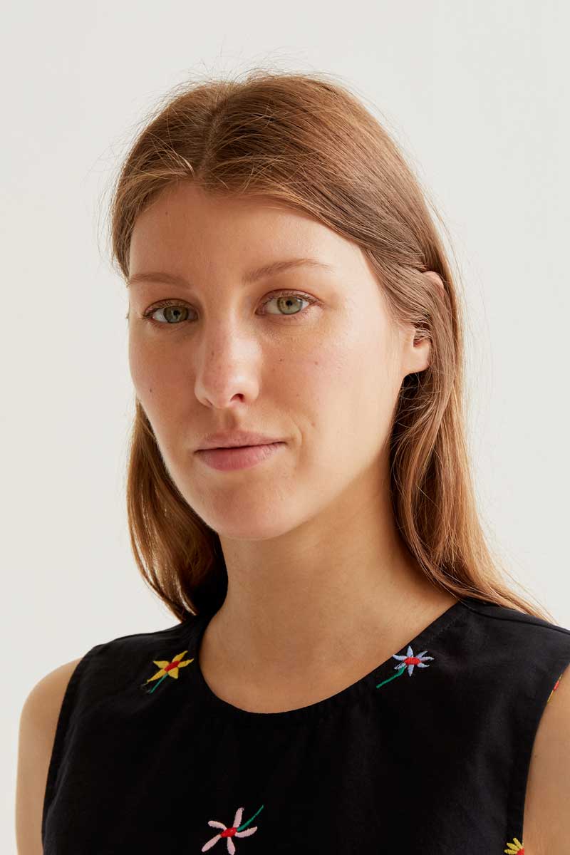 Top de tirantes con estampado Black Gardener Flowers