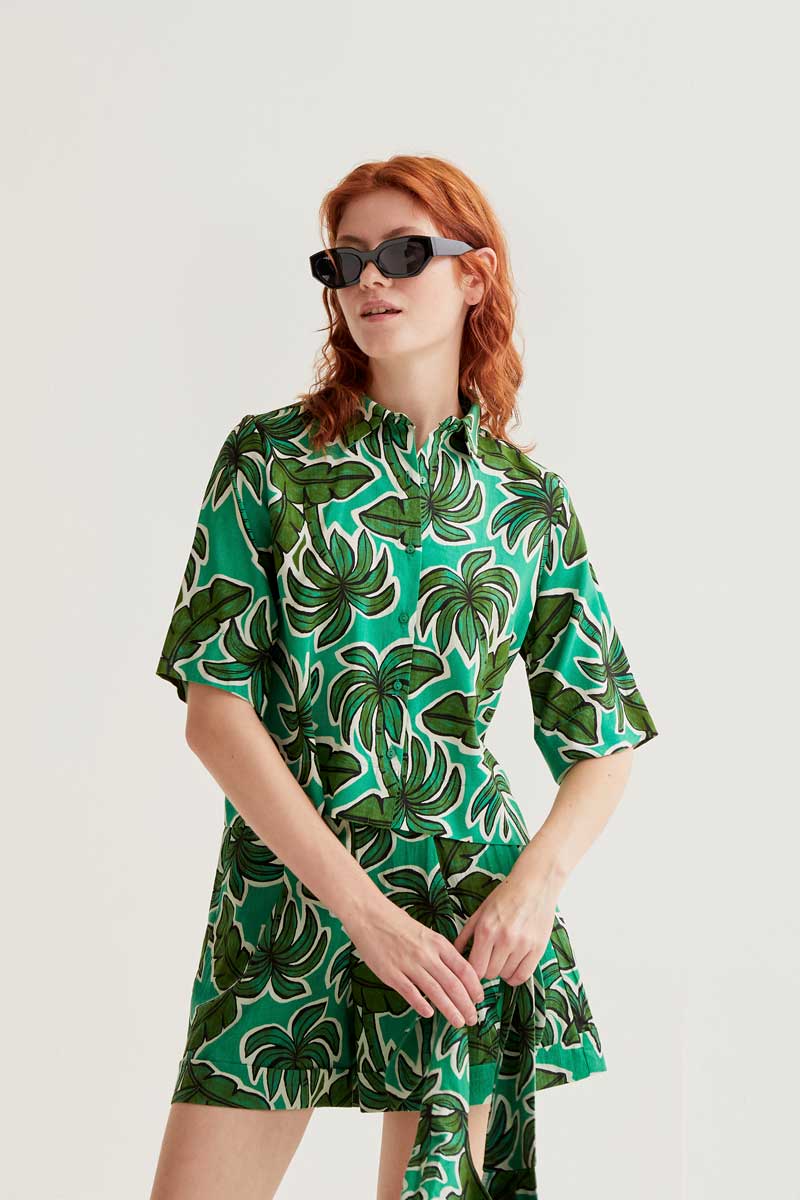 Camisa con estampado Palm Tree