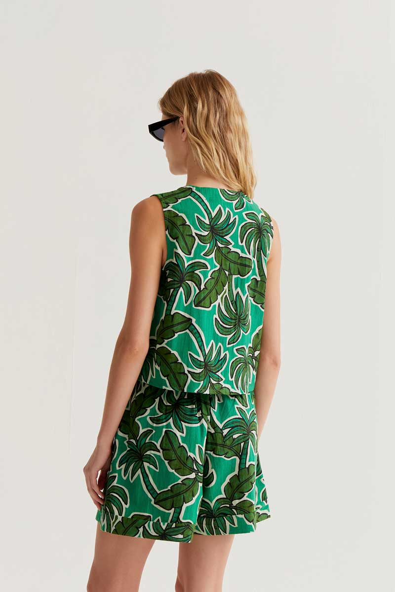 Chaleco con estampado Palm Tree
