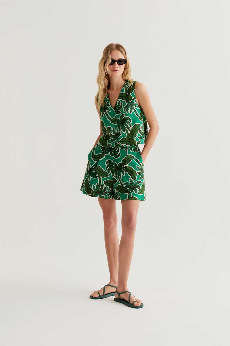 Chaleco con estampado Palm Tree