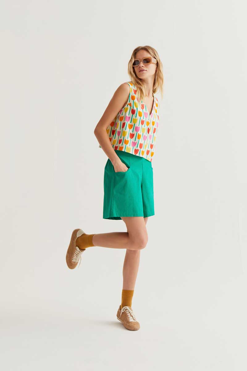 Chaleco con estampado tulip