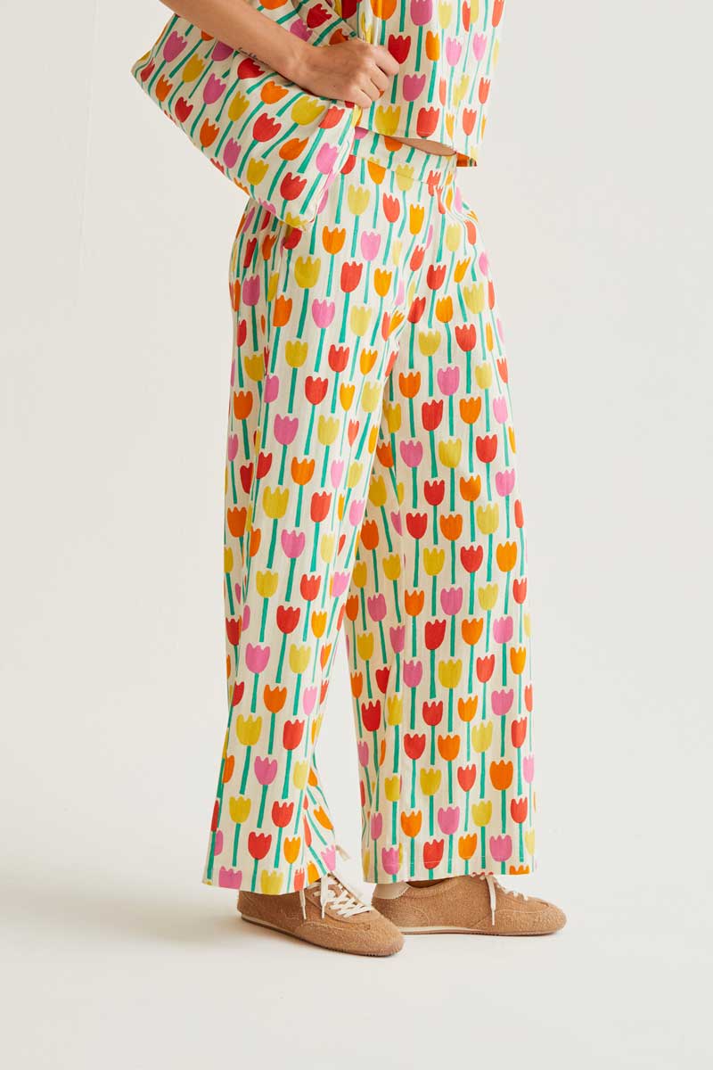 Pantalón con estampado tulip