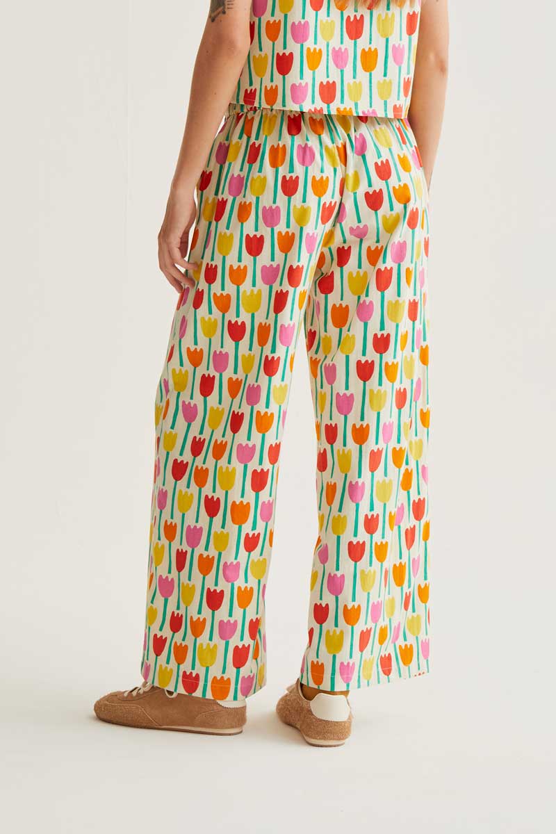 Pantalón con estampado tulip
