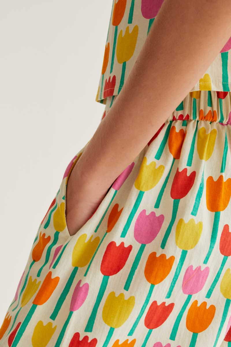 Pantalón con estampado tulip