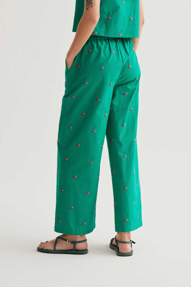 Pantalón con estampado Green Cherries
