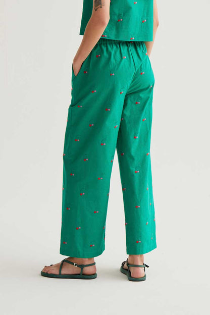Pantalón con estampado Green Cherries