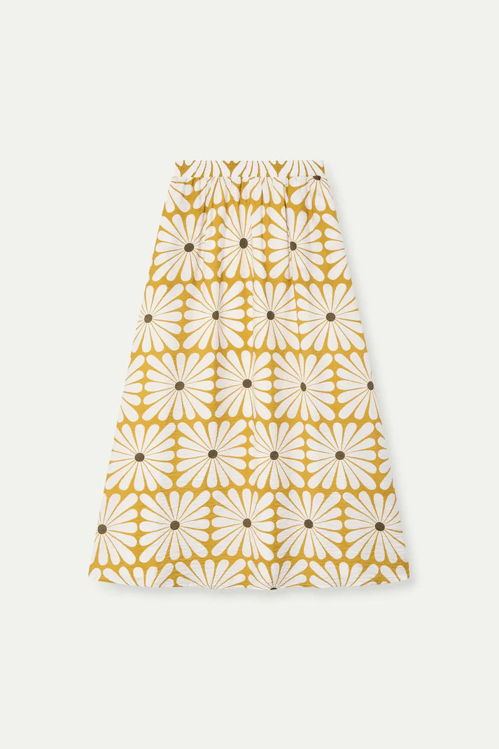 Falda larga con estampado Olive Flower