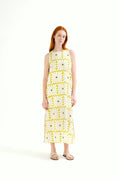 Vestido largo con estampado Olive Flower